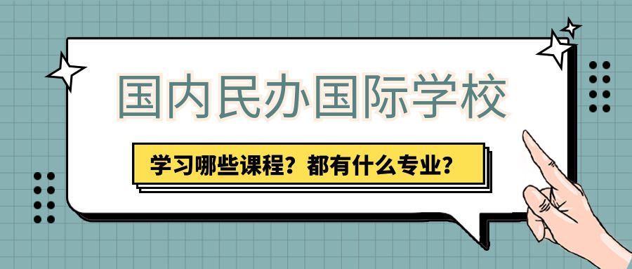 國內(nèi)民辦國際學(xué)校學(xué)習(xí)哪些課程？都有什么專業(yè)？
