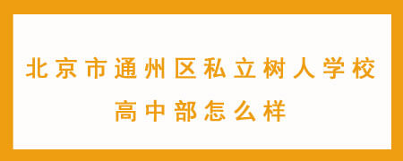 北京市通州區(qū)私立樹(shù)人學(xué)校高中部怎么樣？