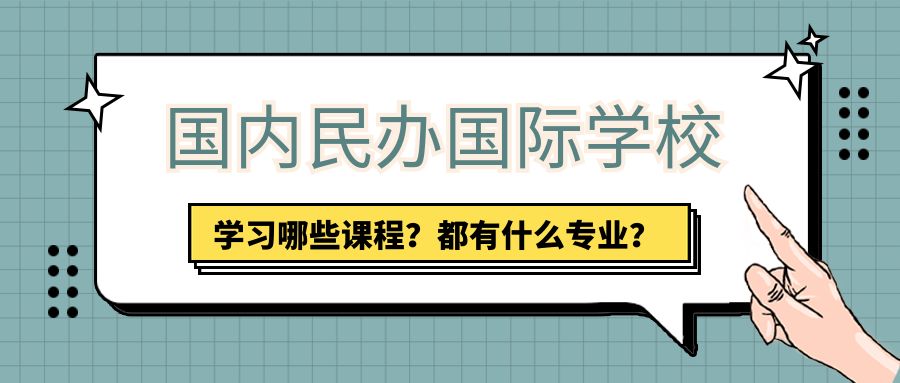 国内民办国际学校学习哪些课程？都有什么专业？