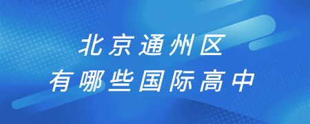 北京通州区有哪些国际高中？