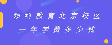 领科教育北京校区一年学费多少钱？